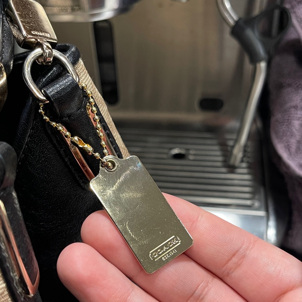 Coach Tan and Black Shoulder Bag - Picture 4 of 12